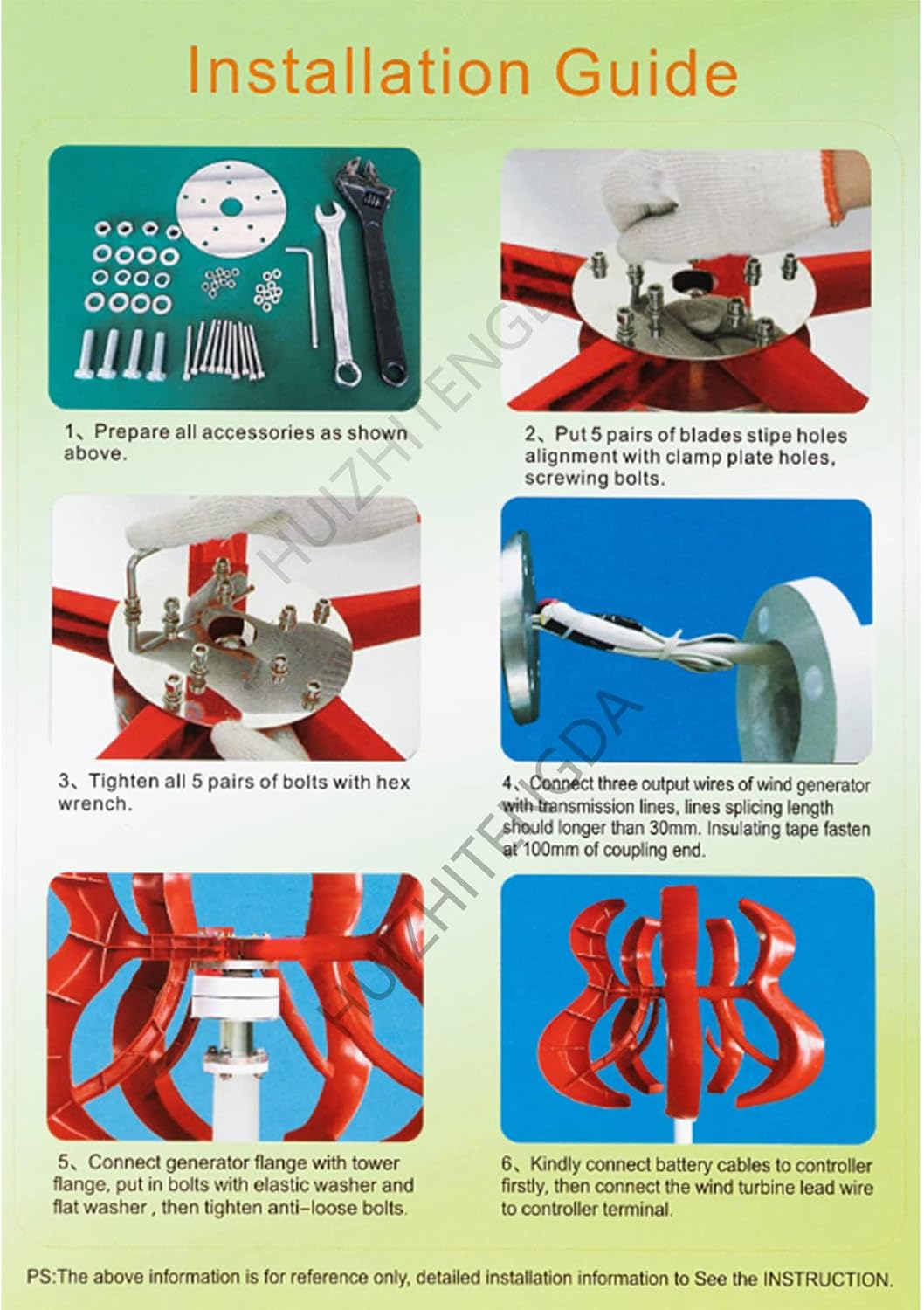 24v,HYZHANHONG High Efficiency 3KW Low Noise Vertical Wind Turbine Generator,12V 24V 48V 5 Blade Lantern Turbine Wind Turbine Generator Suitable for Outdoor Power Generation with Controller