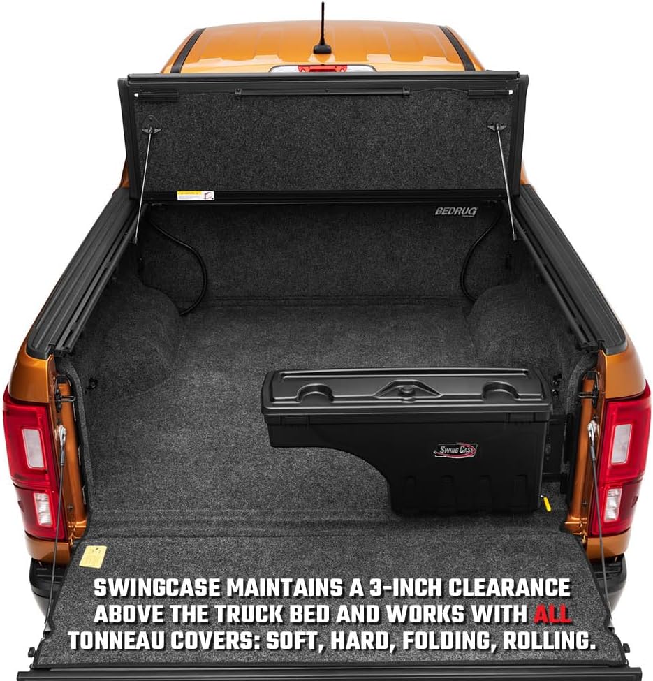 UnderCover SwingCase Truck Bed Storage Box | SC203D | Fits 2015 - 2020 Ford F-150 Drivers Side, Black