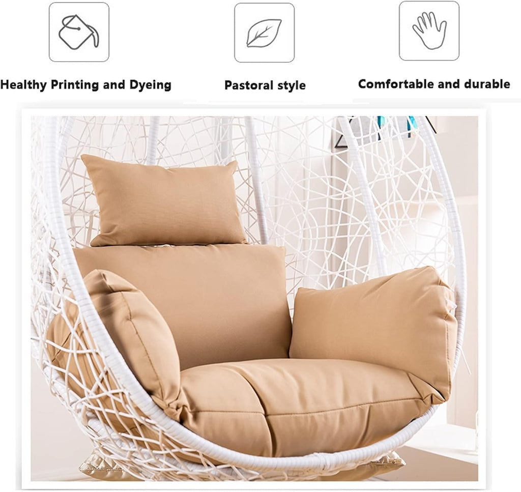 Wttfc Egg Chair Cushion Replacement, Outdoor Swing Chair Seat Cushion Replacement Cover, Washable Thicken Hanging Hammock Chair Cushion Only