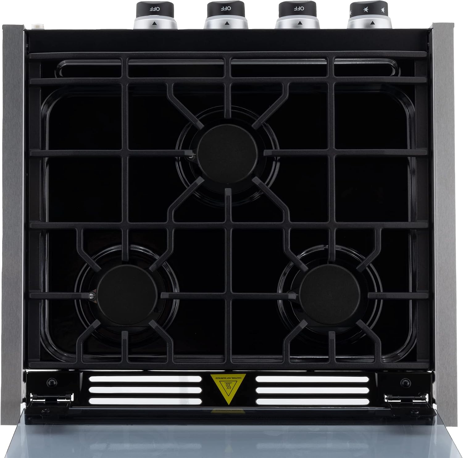 RecPro RV Built In Gas Cooktop | 2 Burner or 3 Burner | RV Cooktop Stove | 6,500 and 8,000 BTU Burners | Cover Included (Stainless Steel, 3-Burner)