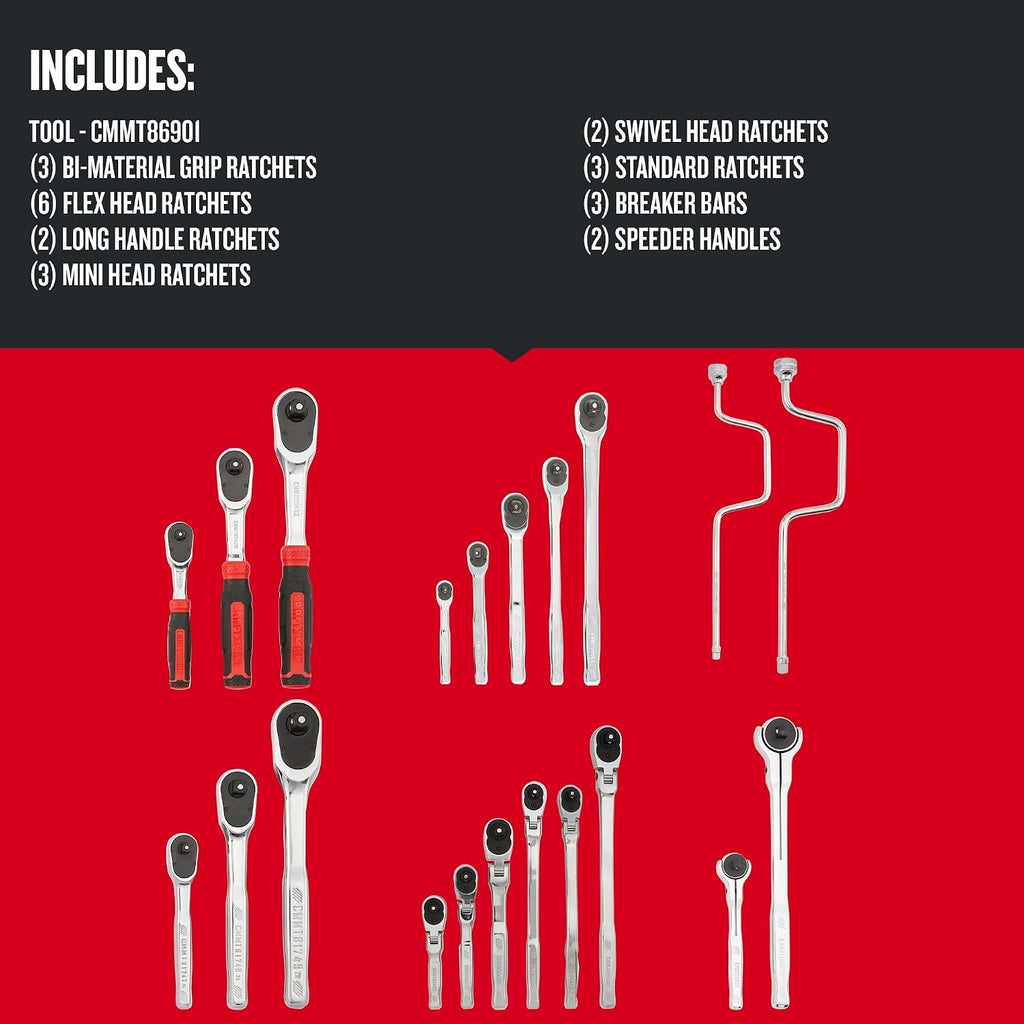 CRAFTSMAN 728 Piece Mechanics Tool Set with Sockets, Bits, Ratchets and Wrenches (CMMT72728)