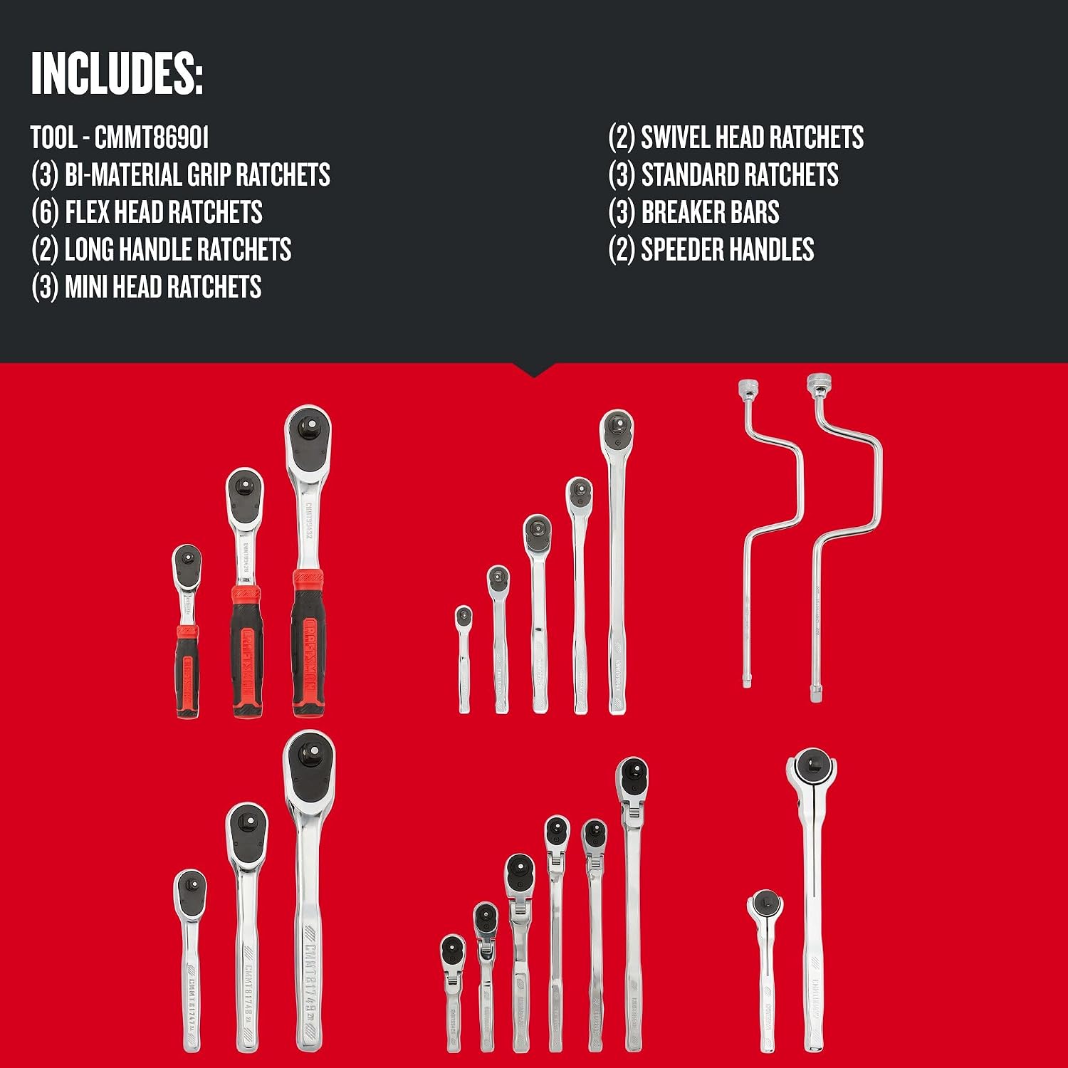 CRAFTSMAN 728 Piece Mechanics Tool Set with Sockets, Bits, Ratchets and Wrenches (CMMT72728)