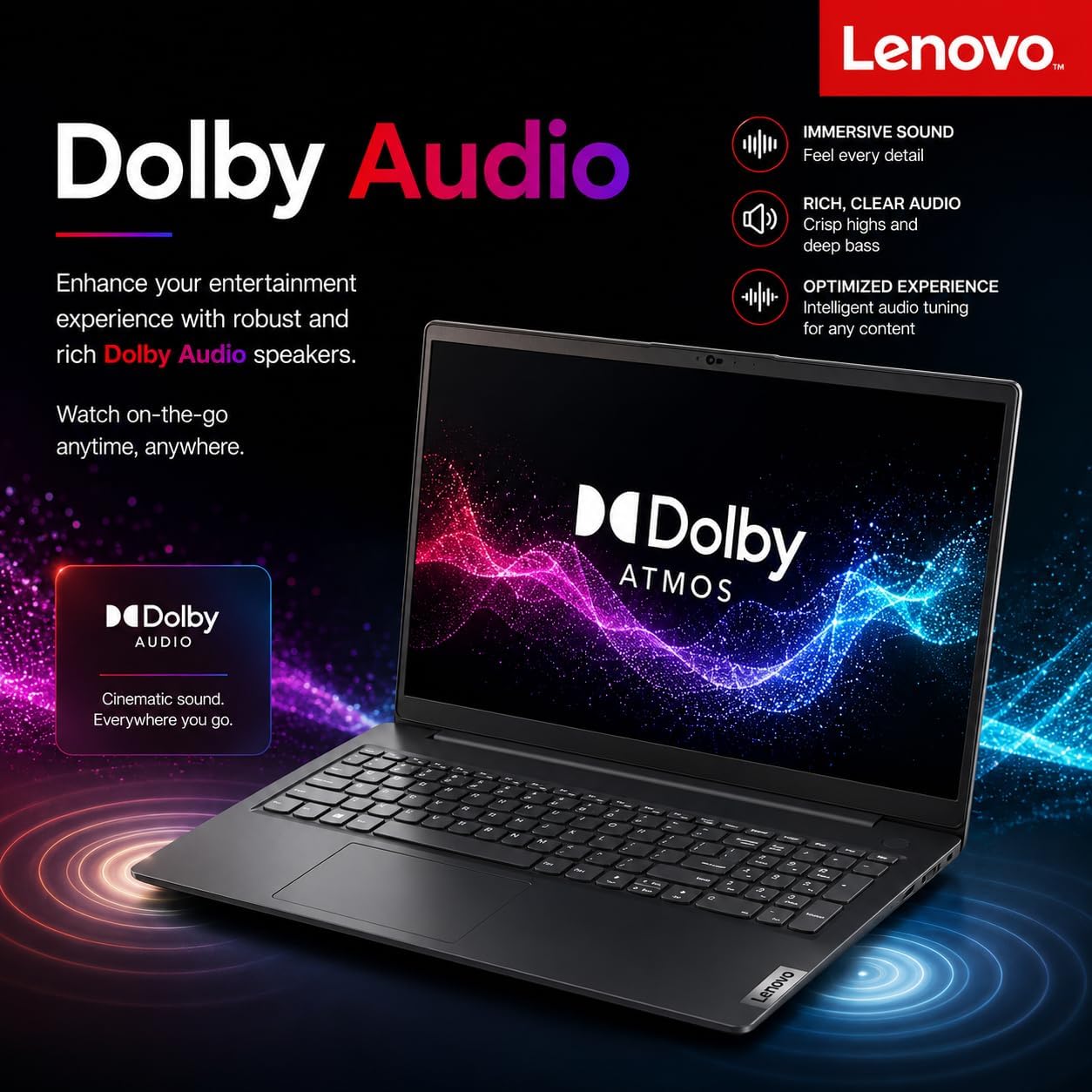 Lenovo V15 2026 Student & Business Laptop, AMD Ryzen 3 7320U (Beats i7-1160G7), 15.6' FHD IPS Display, 16GB RAM, 256GB SSD, Ethernet Port RJ-45, Windows 11 Pro, Business Black
