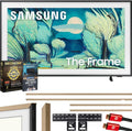 Samsung QN50LS03FA 50' The Frame QLED 4K AI TV (2025) Bundle with Modern Teak Bezel, CPS 26 Month Protection, Slim Flat Mount, 2X HDMI Cables & Deco Gear Complete Home Theater Beginner's Guidebook