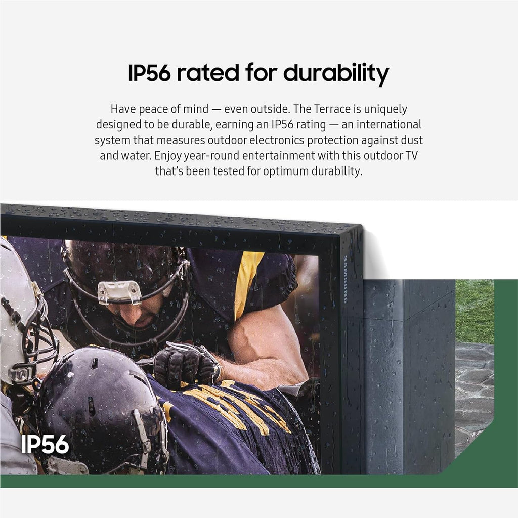 SAMSUNG 65-Inch Class Neo QLED 4K The Terrace Full Sun, Neo Quantum HDR+, Dolby Atmos, Weatherproof, Outdoor TV, (QN65LST9DAFXZA, 2024) 65' & 75' The Terrace Wall Mount