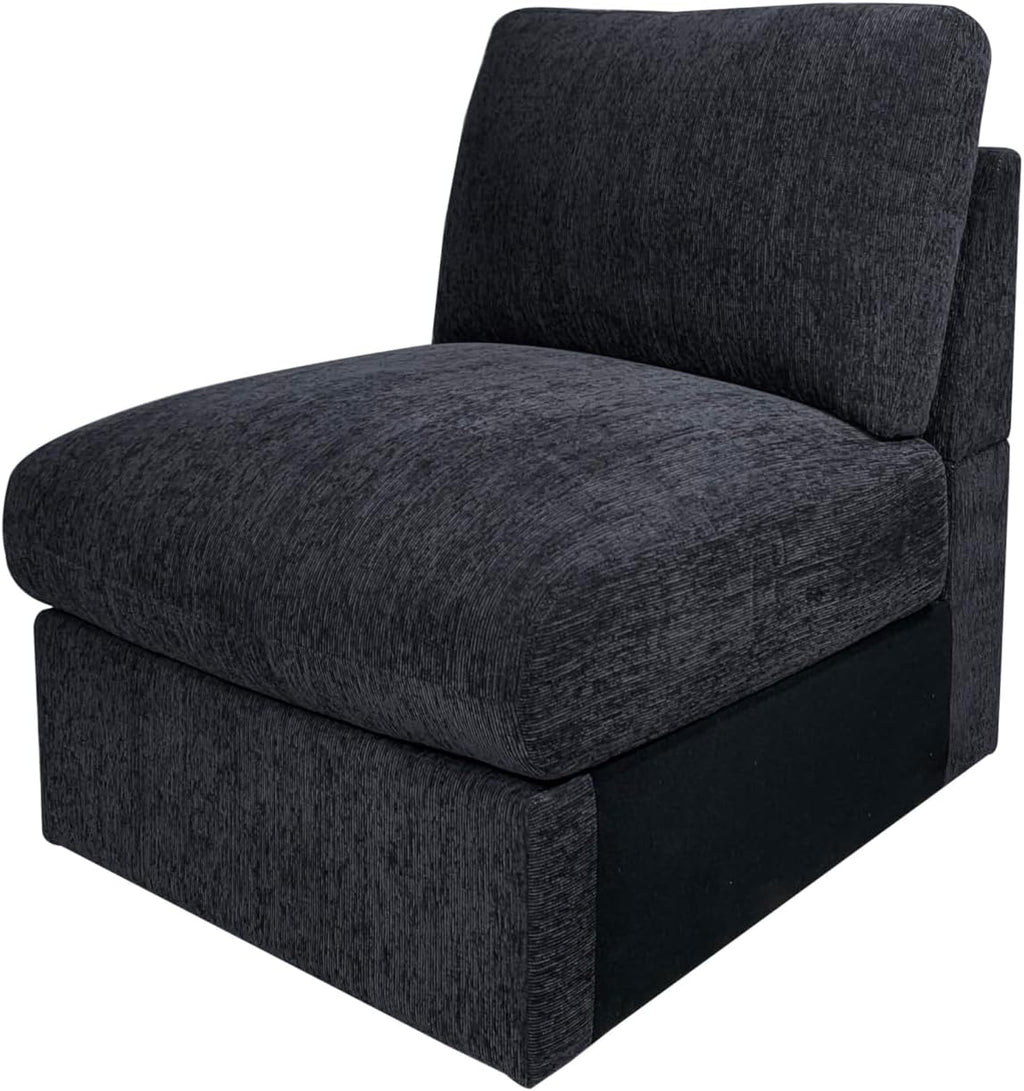 Ball & Cast 146' Oversized Modular L-Shaped Sectional Sofa,Large Chenille Upholstered Couch 8 Seat with Movable Ottoman&2 Pillows,Comfty Sectionals W/Wide Armrest&Deep Seat,for Living Room,Dark Gray