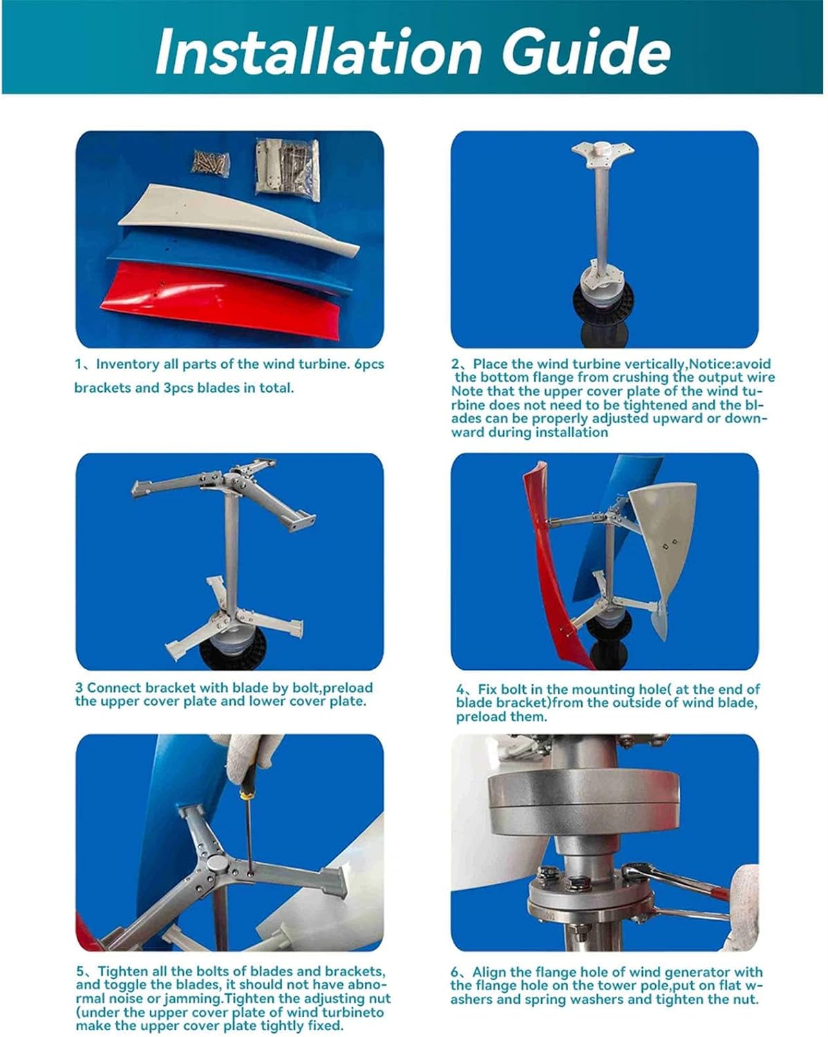 12V/24V/48V Magnetic Levitation Wind Turbine - 2KW/3KW/5KW Inverter with MPPT Controller for Efficient Hybrid Wind Solar Systems, 3-Colors Vertical Axis Wind Turbine Generator for Home(3000W,24V)