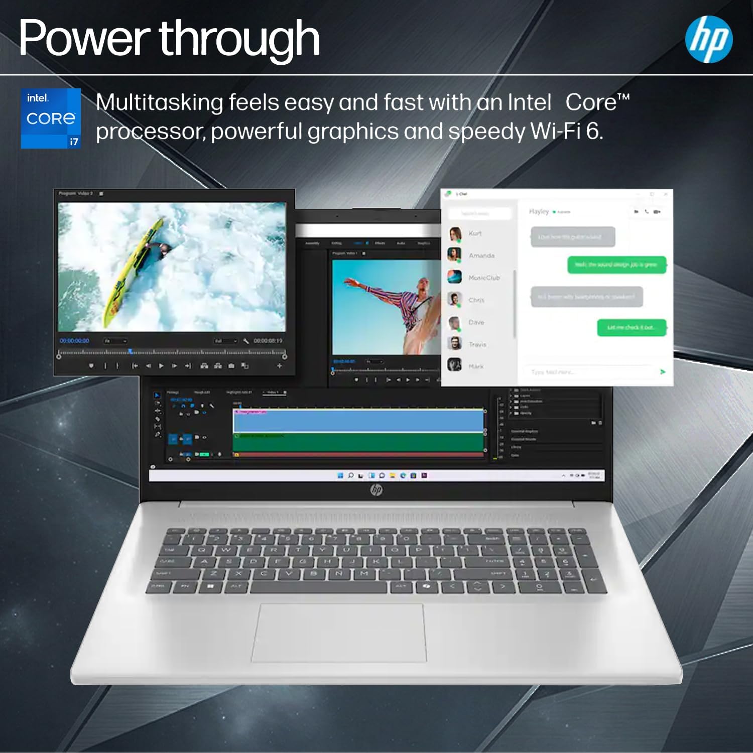 HP 17.3' FHD Business Laptop 2025/2026, Intel 13th 10-Core i7-1355U (Up to 5.0 GHz), 16GB RAM, 1TB SSD, Long Battery Life, USB-C, Wi-Fi 6, HDMI, Copilot Key, Windows 11 Home, WOWPC USB, w/o Earbuds