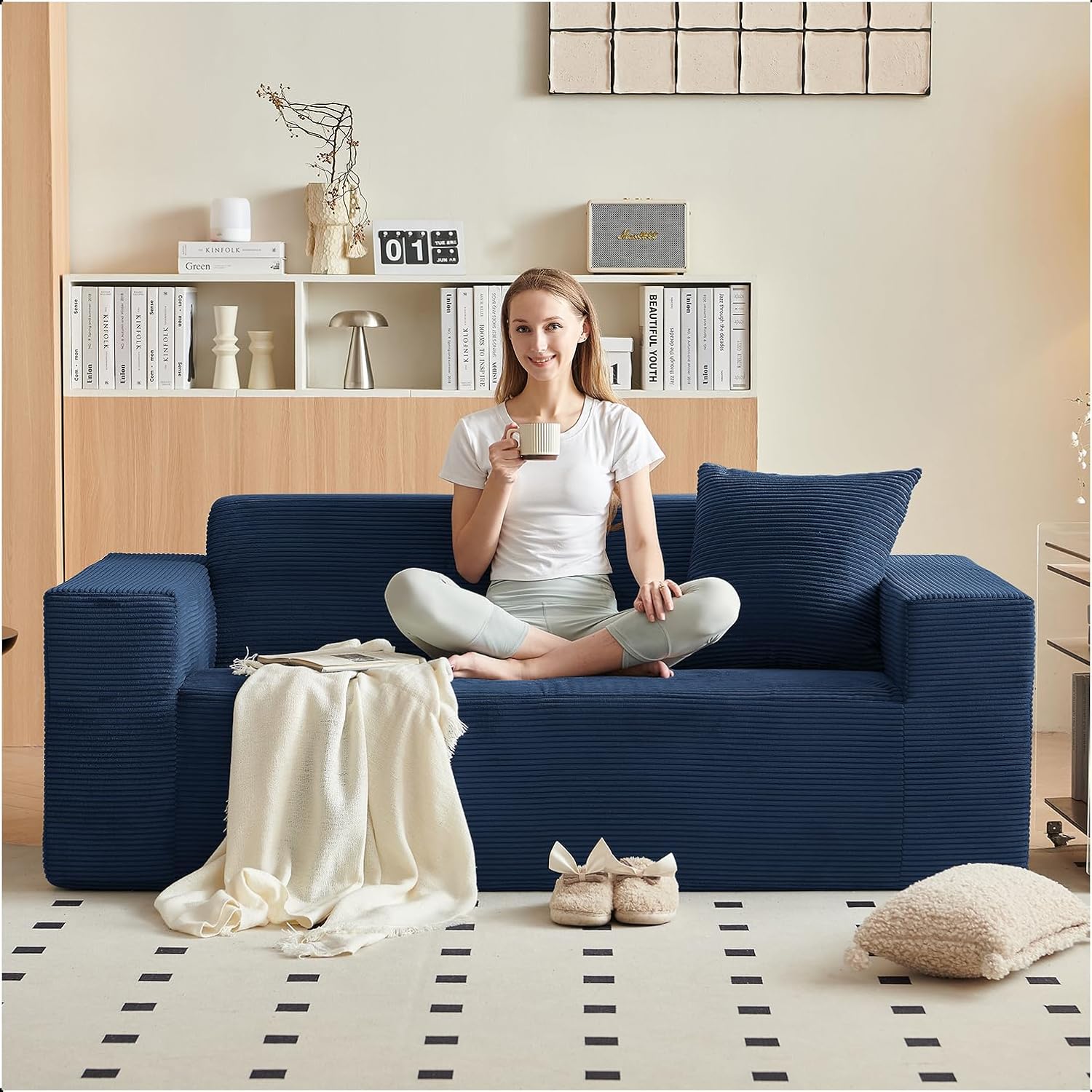 FILUXE Convertible Folding Sofa Bed - Sleeper Chair with Pillow, Modern Linen Fabric Floor & Futon Couch, Foldable Mattress for Living Room/Dorm/Guest Use/Home Office/Apartment, Single Size, Dark Gray