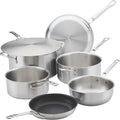 Thomas Keller Insignia by Hestan - Stainless Steel 7 Piece Cookware Set, Induction Cooktop Compatible