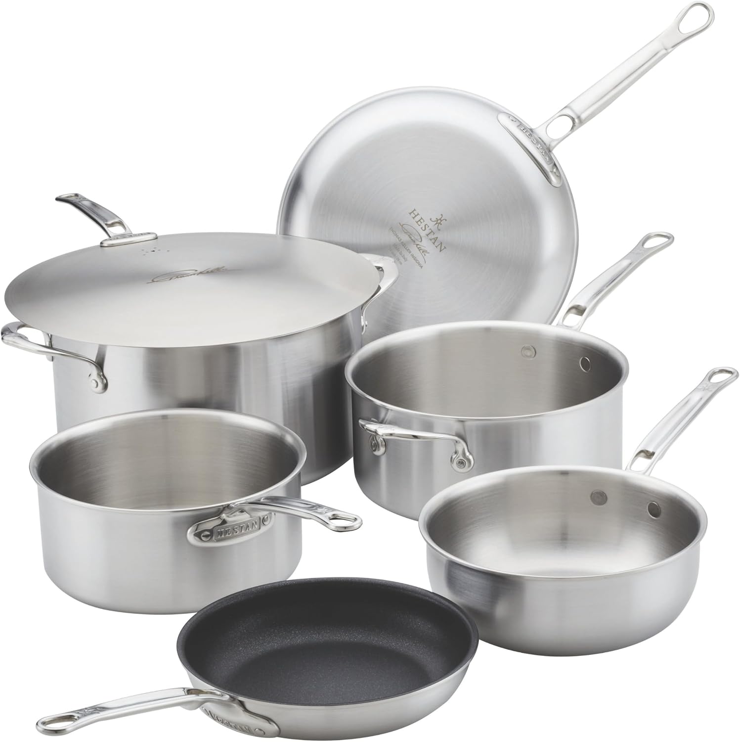 Thomas Keller Insignia by Hestan - Stainless Steel 7 Piece Cookware Set, Induction Cooktop Compatible