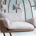 Garden Patio Rattan Swing Chair Cushion, Thicken Hanging Wicker Chair Rocking Chair Cushion/Hanging Egg Swing Chair Double Seat Cushion, Removable and Washable Furniture Decoration Cushion
