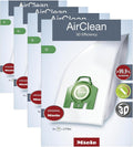 Miele Original AirClean 3D Efficiency U Vacuum Cleaner Bags for Miele Dynamic U1 and S7 Models, Filters More Than 99.9% of Dust, 10123230,4 Count (Pack of 4)