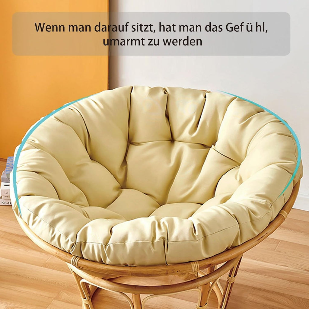 Indoor Outdoor Waterproof Papasan Chair Cushion Egg Chair Cushion Hanging Chair Cushion Patio Chair Mat for Rocking Chair Seats(Orange,150 * 150cm)