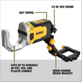 DEWALT IMPACT CONNECT PVC/PEX Cutter with Brace Bracket and DEWALT 20V MAX Impact Driver, Cordless, 3-Speed, Battery and Charger Included