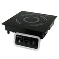 Adcraft Drop-In Induction Range Cooker with Remote Control and Ceramic Glass Surface, Fast Heating with 180-Min Timer, 120V, Gray