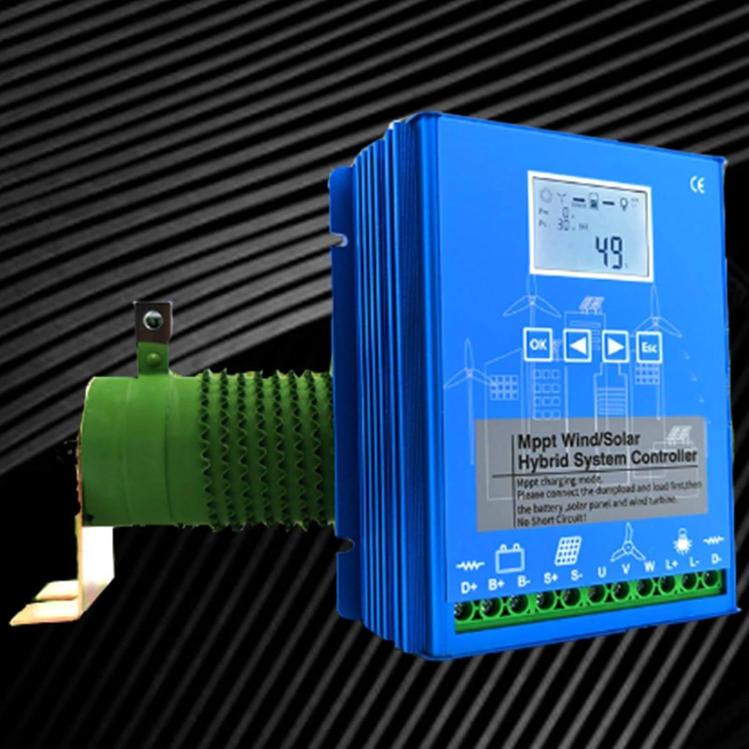 12000W-18000W Wind Solar Hybrid Systems MPPT Charge Controller,12V/24V/48V with Dump Load Wind Turbine Generator Solar Panel Auto Regulator,12000W-12V