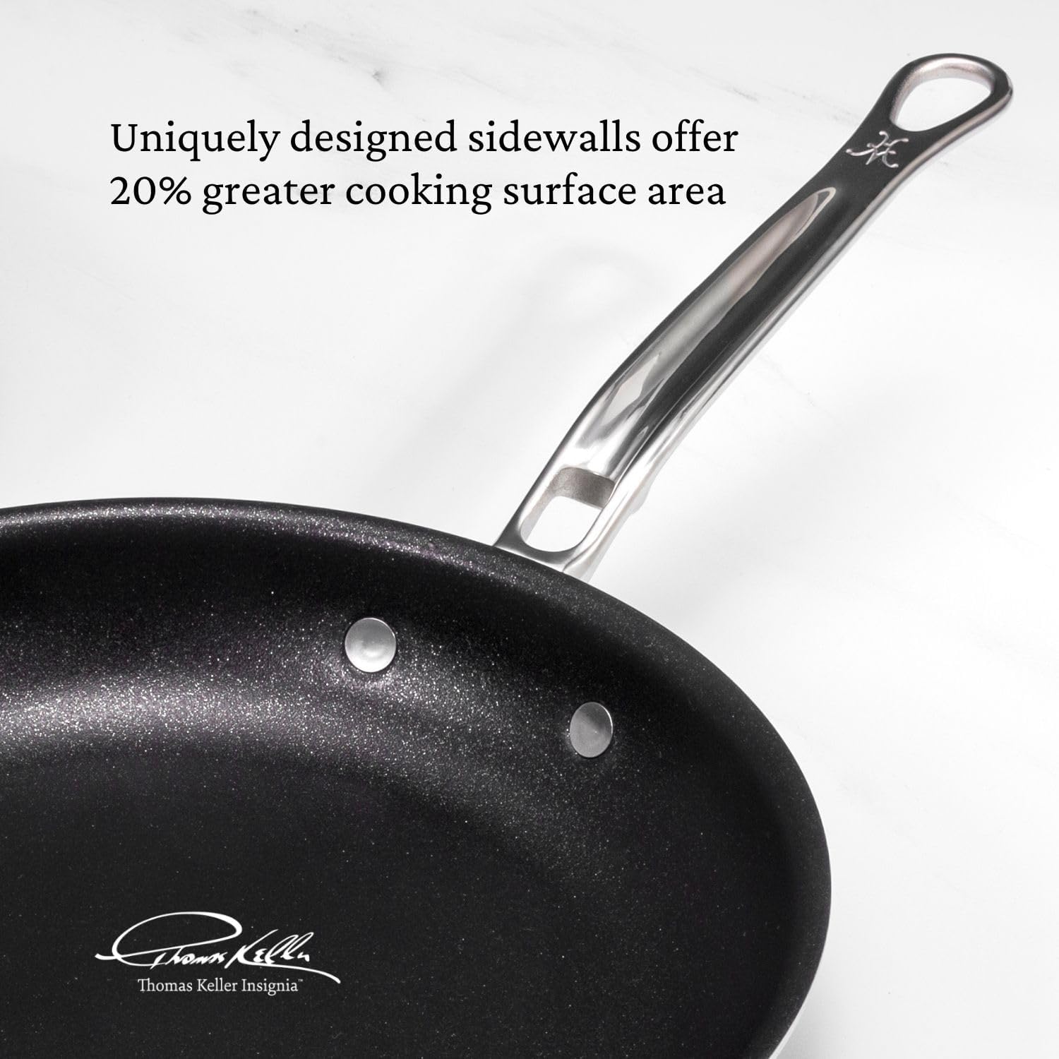 Thomas Keller Insignia by Hestan - Stainless Steel Frying Pan Set with TITUM Nonstick System, Induction Cooktop Compatible, Made without PFOAs (8.5' & 11')