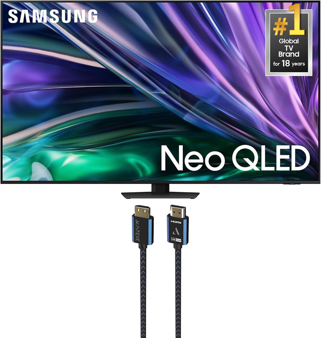 Samsung QN75QN85DBFXZA 75 Inch Neo QLED 4K Smart TV with Dolby Atmos and an Austere 5S-4KHD2-2.5M V-Series 2.5m Premium 4K HDR HDMI Braided Cable (2024)