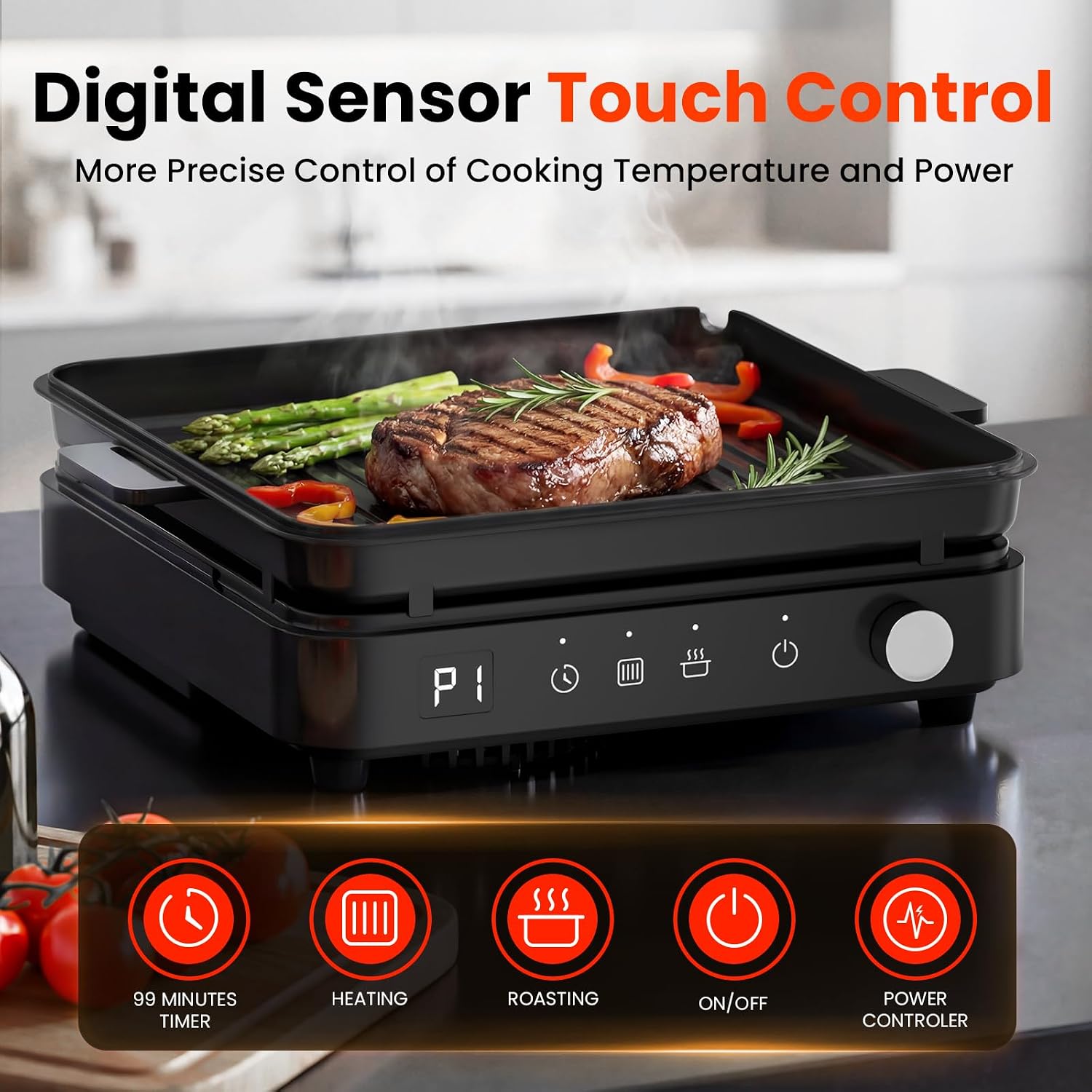 Induction Cooktop, Portable Induction Cooktop with 8L Cast Iron Cooking Pot and Cast Iron Pan& olayks.6 in 1 Automatic Nut Milk Maker, 20oz Soy Milk Maker Machine for Homemade Oat