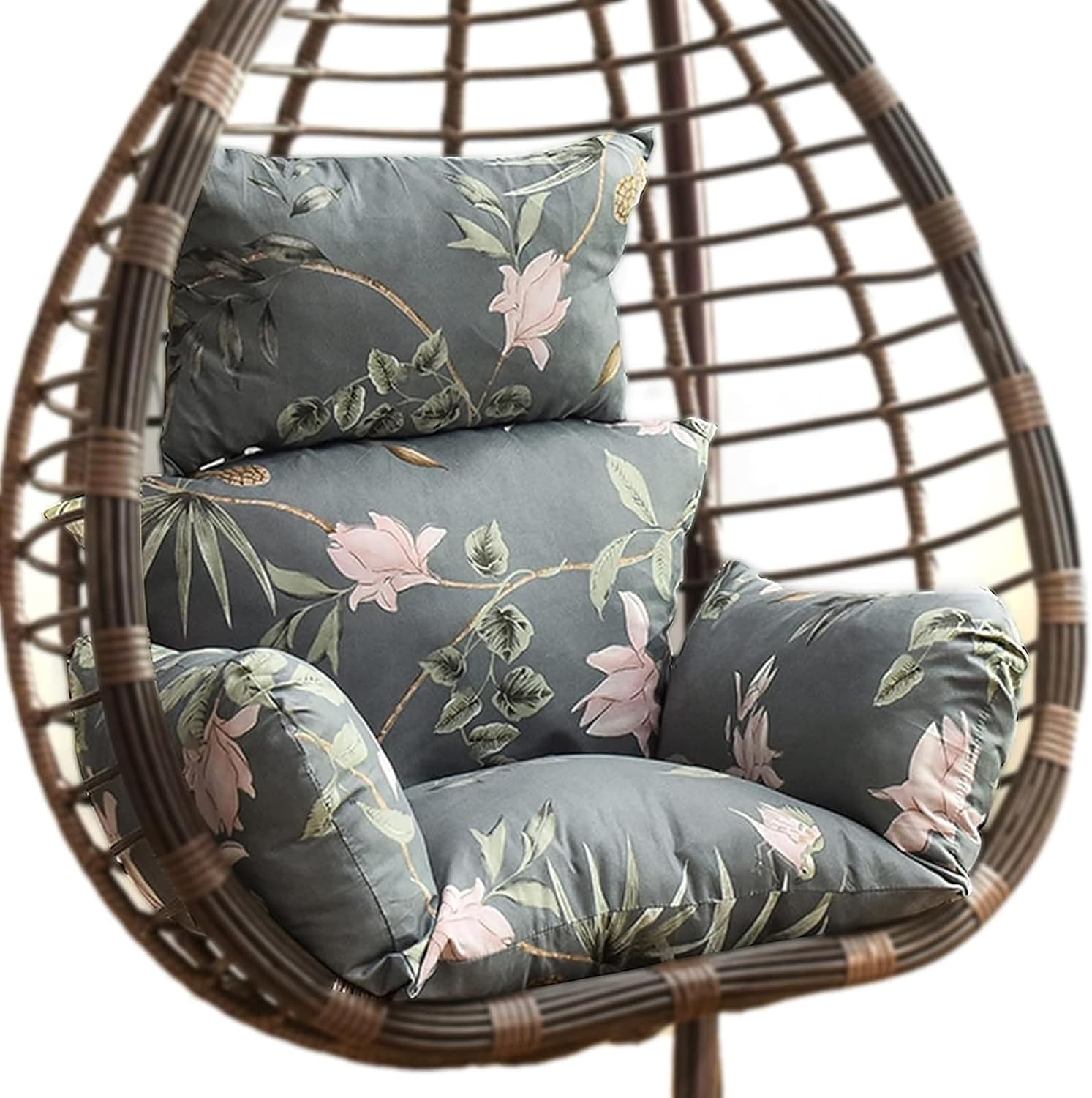 Swing Egg Chair Cushion,New Thickened Hanging Egg Chair Cushion,Large Soft Seat Cushion Washable Rocking Chair Cushion for Indoor Bedroom Garden Backyard,Easy to Clean (Color : C)