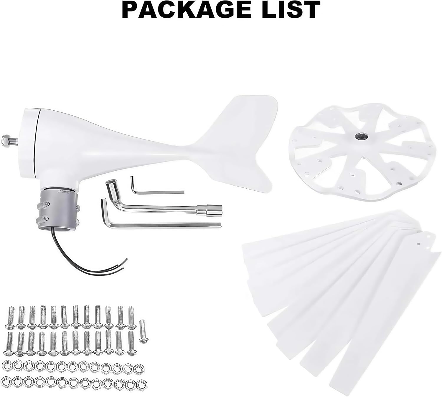 3000W Wind Turbine Generator Kit for Home, Small Windmill Power System, Hybrid Solar Wind Energy Solution (48V) - Efficient Renewable Energy Solution