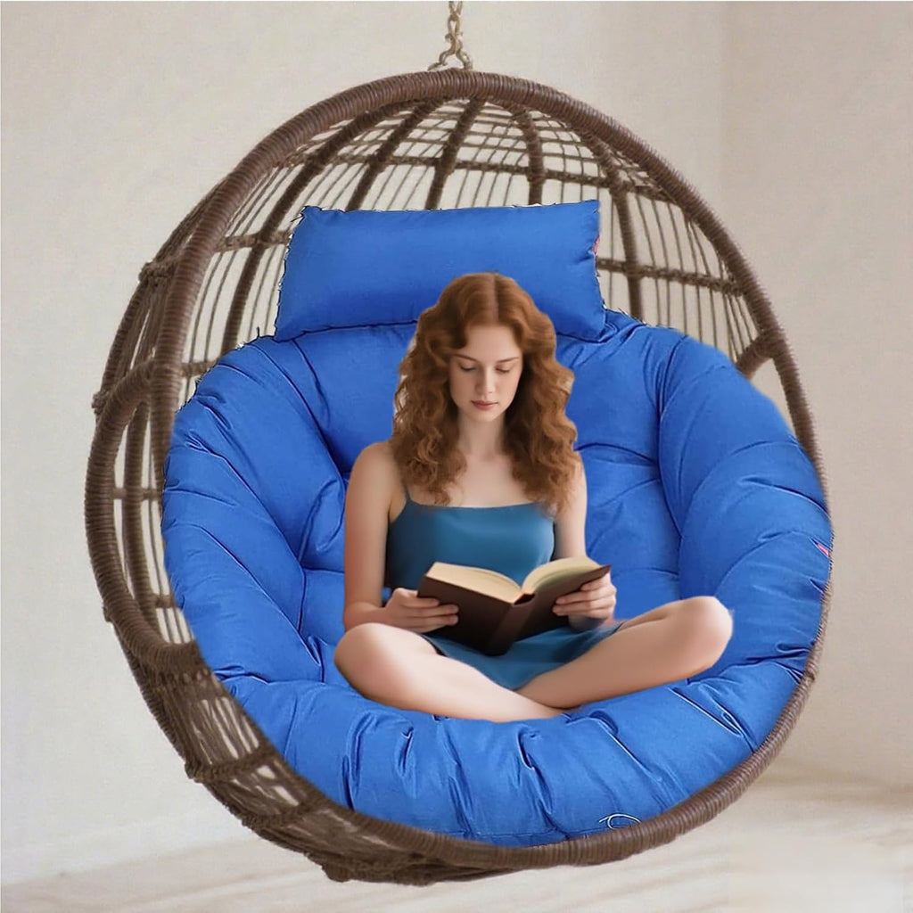 Hammock Chair Cushion, Oversized Papasan Rocking Chair Cushion, Thickened Hanging Basket Seat Cushion, Patio Egg Swing Chair Cushion for Porch, Gargen, Lawn