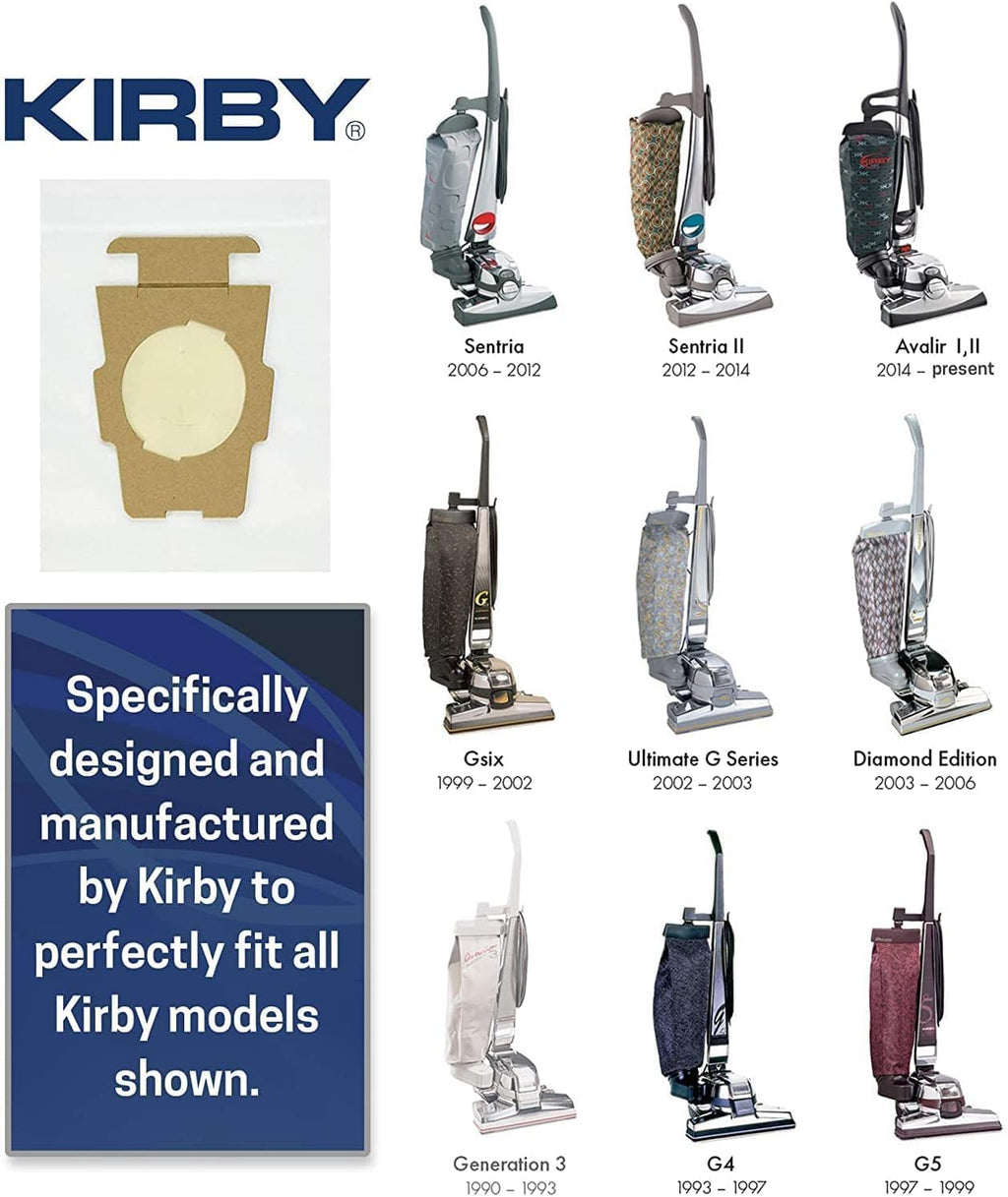 Kirby MicronMagic Plus HEPA Filter Bags 6-Pack | Part #204814 | Compatible with F-Style & Twist-Style Vacuums (54 Filer Bags/Case)