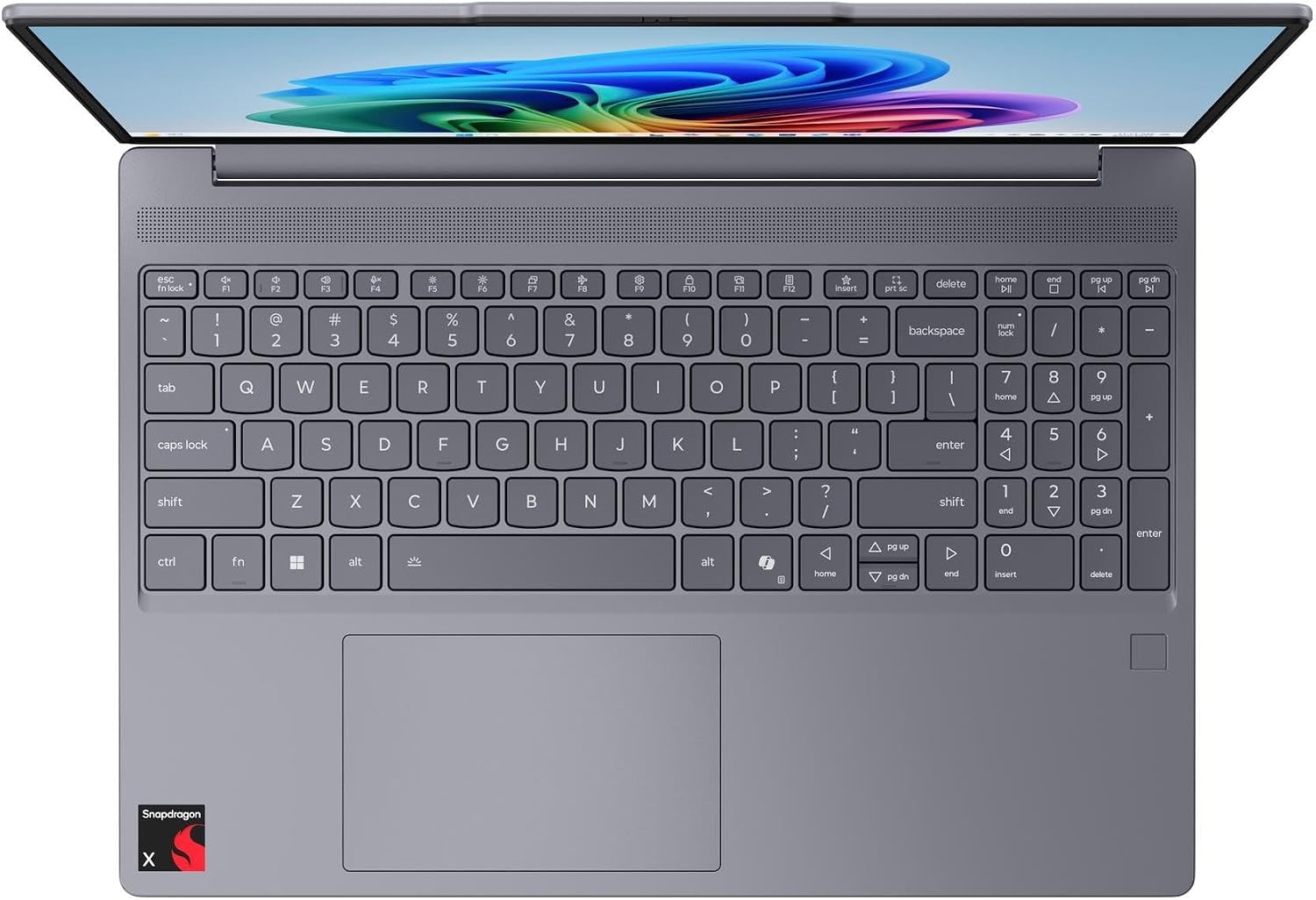 Lenovo 2025 IdeaPad Slim 3 15.3' WUXGA IPS Touchscreen Laptop 8-Core Qualcomm Snapdragon X X1-26-100 16GB LPDDR5 4TB SSD USB-C WiFi BE BT Webcam HDMI1.4 Backlit KB Fingerprint Windows 11 Home