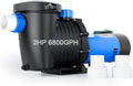 FOTING In/Above Ground Pool Pump, Self Primming Pool Pump High Flow 1.5' & 2' NPT Inlet Connectors, Blue&Black