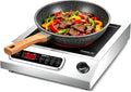1800W Commercial Grade Induction Cooktop with 9 Power Levels - Infrared Electric Burner with EUROKERA Micro-Ceramic Panel, Timer, Safety Lock, for Restaurant, Home Kitchen Use