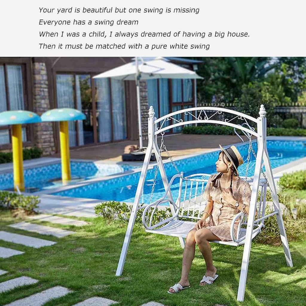 2 Seater Swing Chair,Rocking Chair Swing Hanging Chair,Sun Lounger,for Adults Patio, Garden, Backyard and Poolside