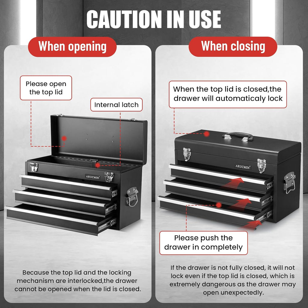 438-Piece Mechanics Tool Set with 3-Drawer Heavy Duty Metal Box Repair Tool Kit -02