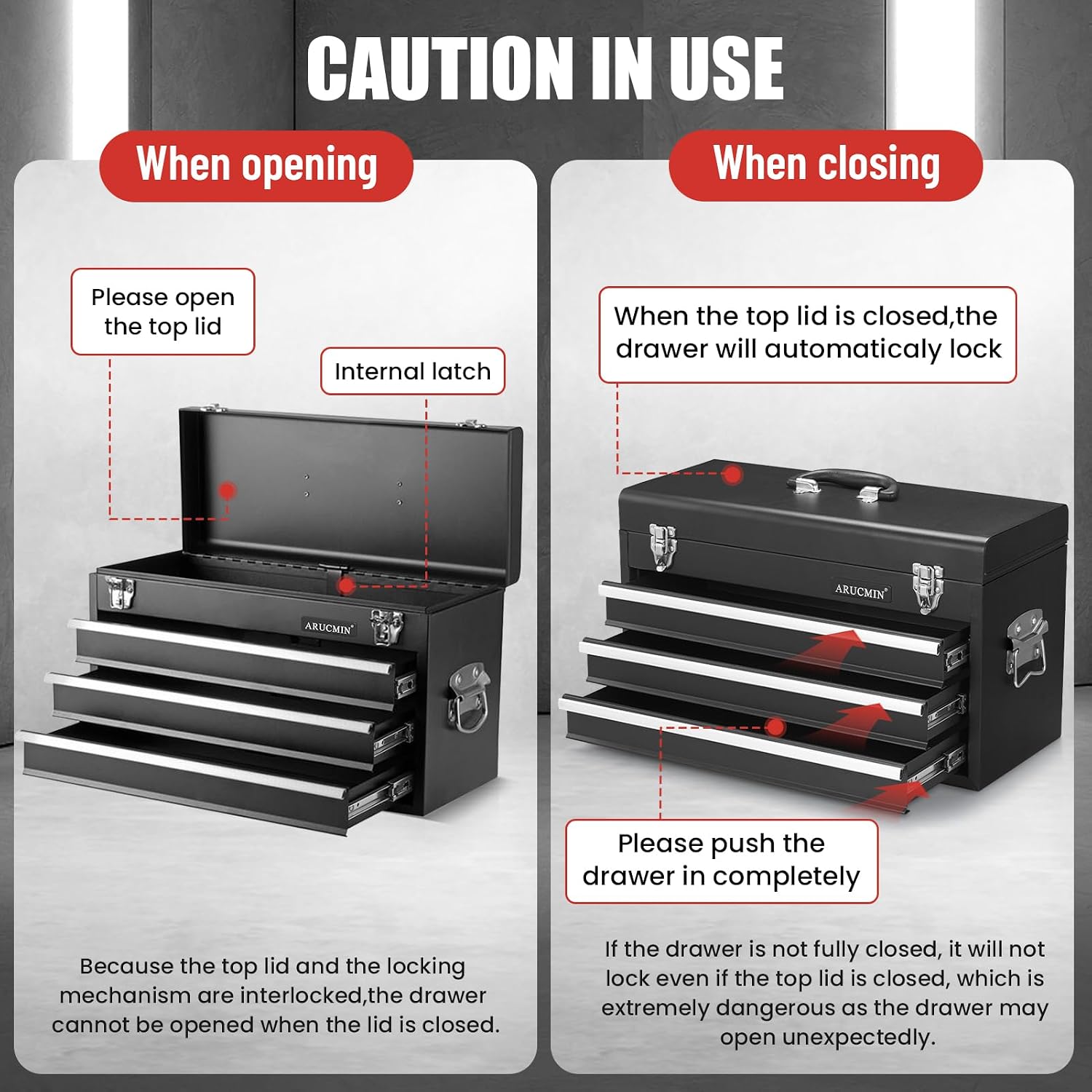 438-Piece Mechanics Tool Set with 3-Drawer Heavy Duty Metal Box Repair Tool Kit -02