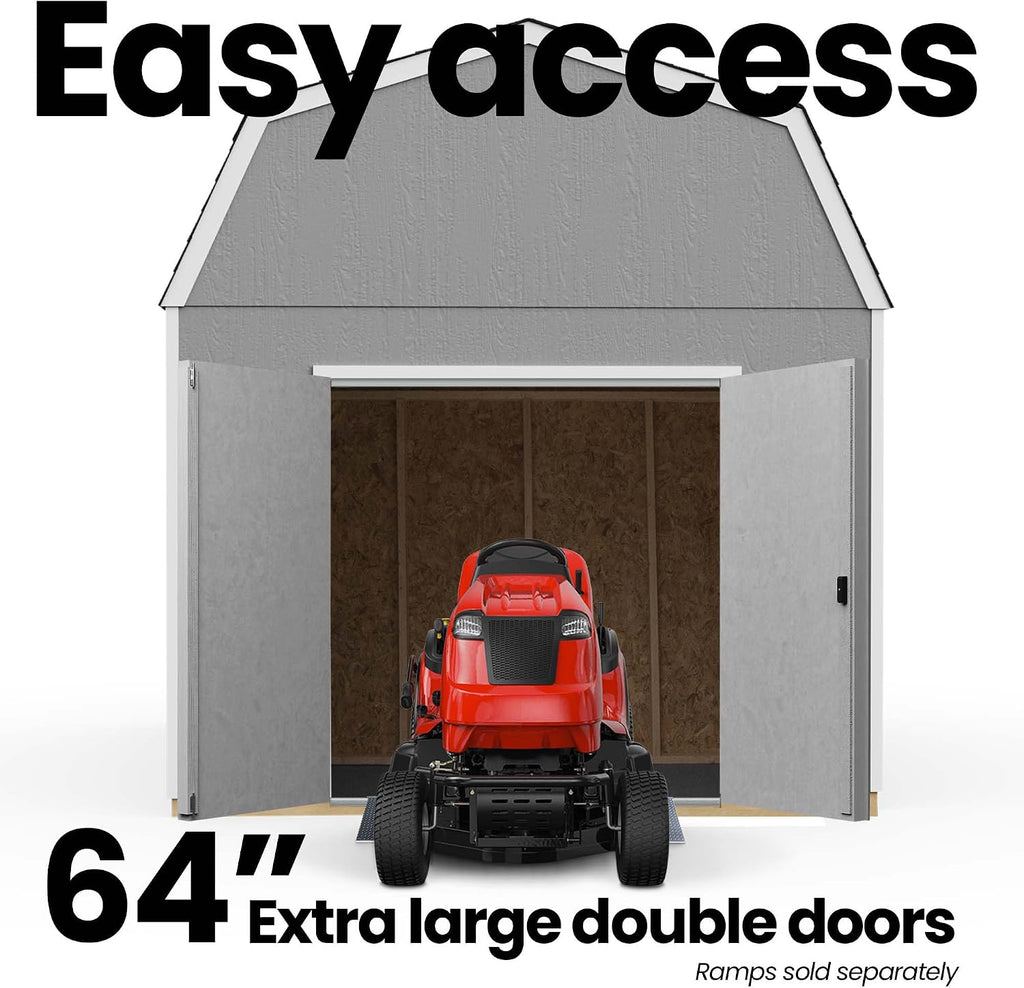 Handy Home Products Braymore 10x18 Do-It-Yourself Wooden Storage Shed- Does not Include Floor kit, Paint, or Roofing Shingles