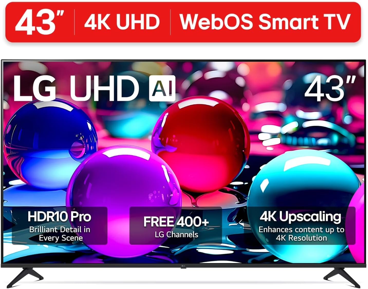 43 Inch Class LG UHD AI UA75 4K Smart TV 2025