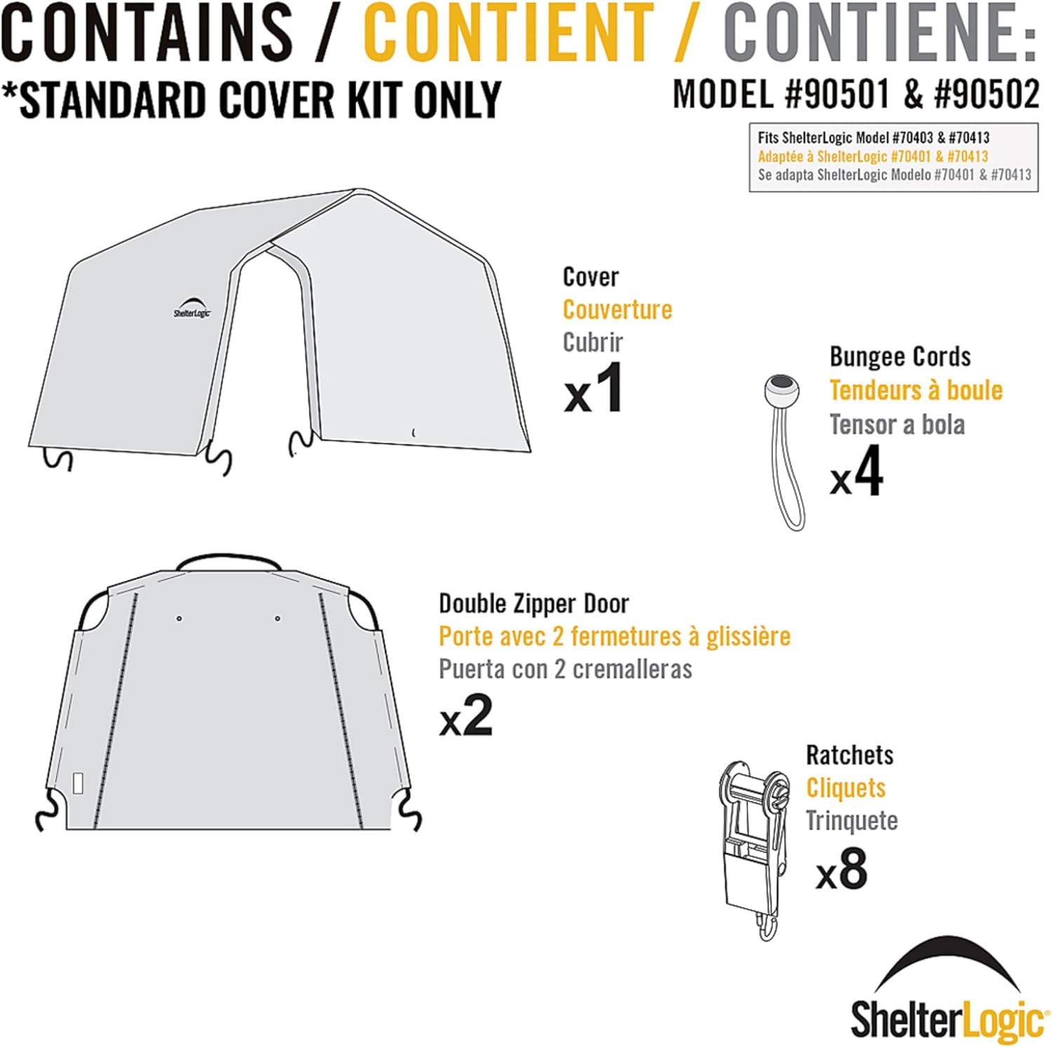 Replacement Cover Kit (Frame Not Included) The Shed-in-a-Box® 6 ft. x 12 ft. x 8 ft. 7 oz. Gray
