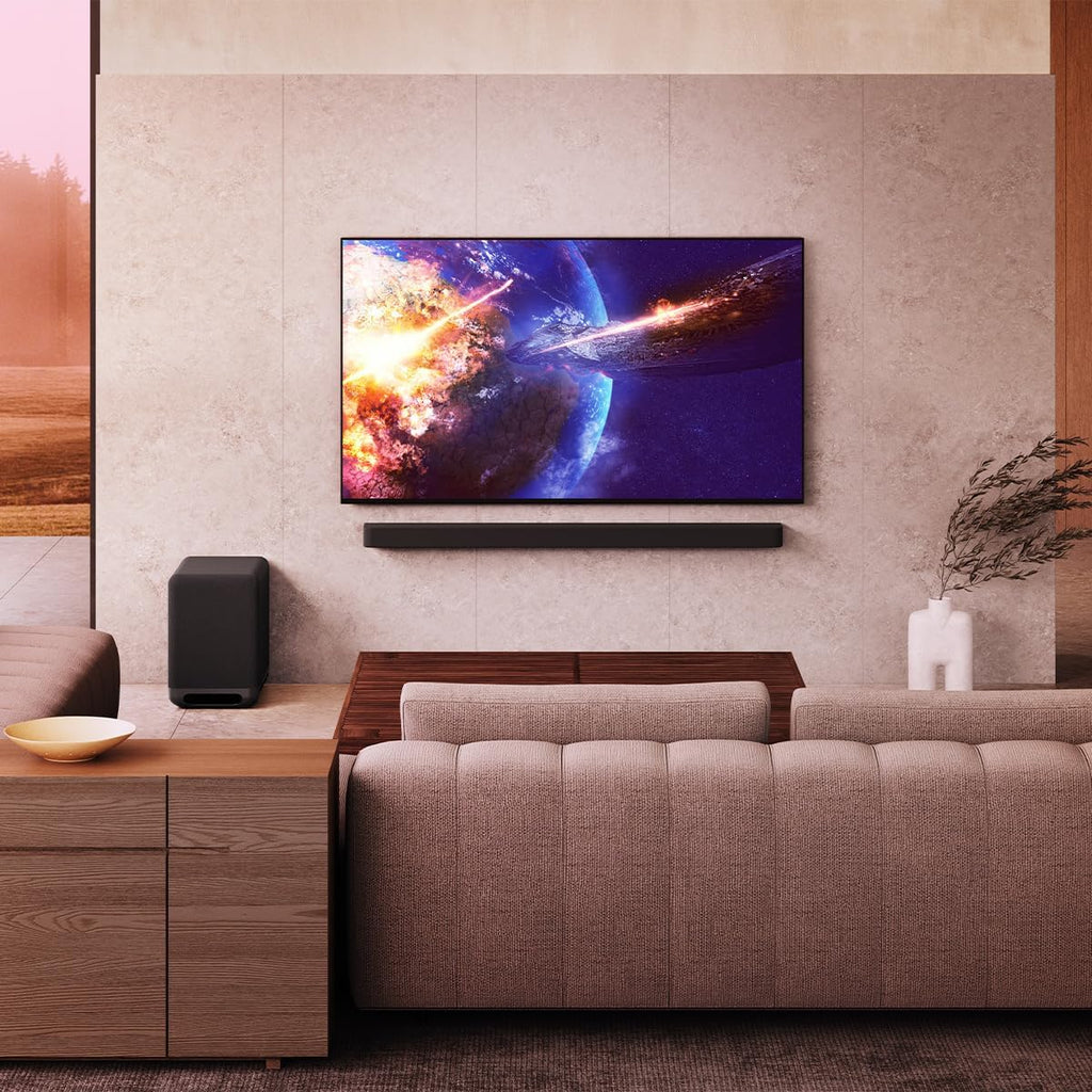 Sony K55XR80 55 Inch IMAX Enhanced Bravia OLED 4K HDR Google TV with an Austere 5S-PS4-US1 4-Outlet Power with Omniport USB (2024)