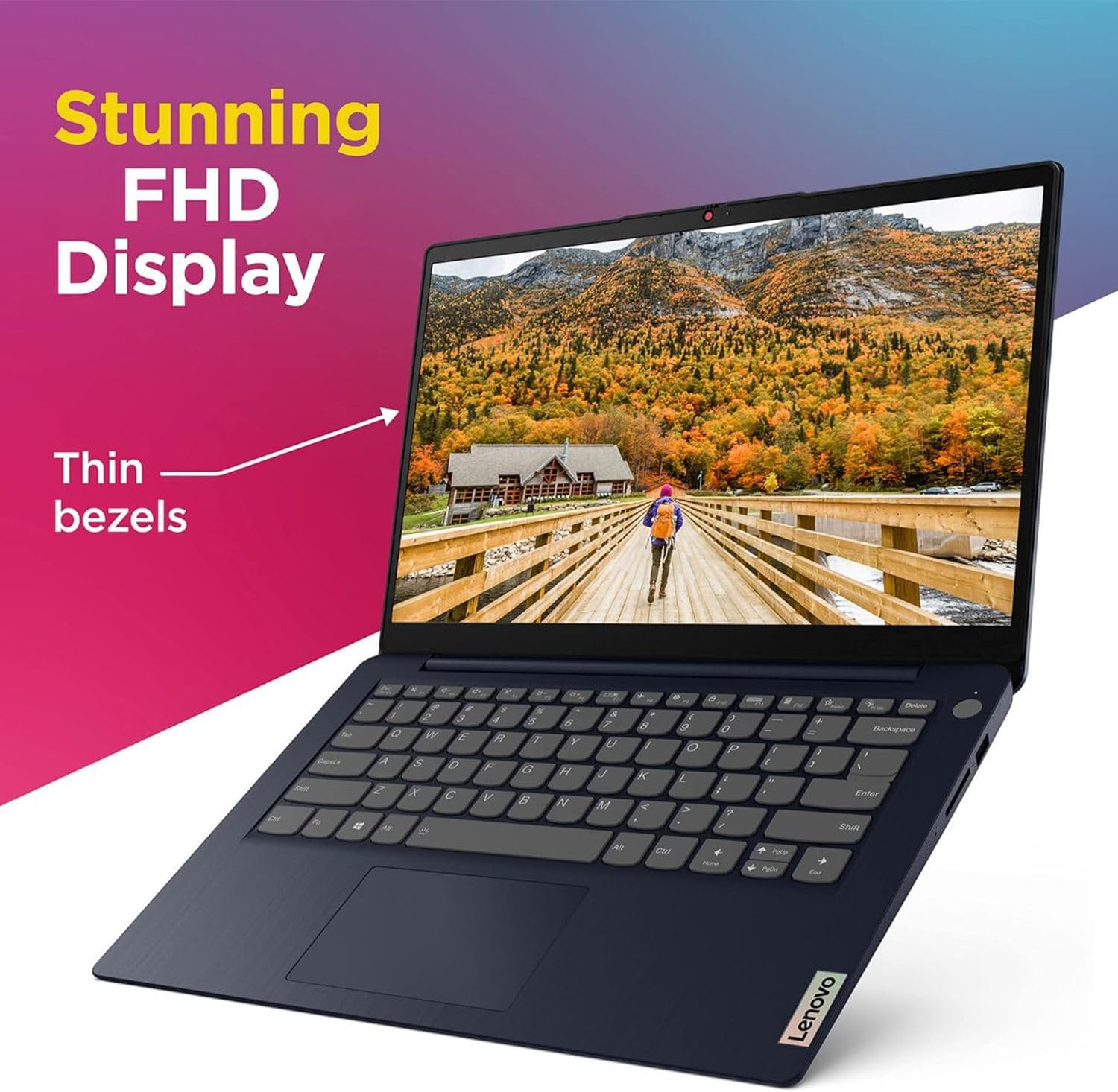 Lenovo IdeaPad 3 14' FHD Laptop | Intel Core i3 Processor | Windows 11 | 4GB DDR4 RAM | 128GB PCIe SSD | HDMI & SD Card Reader | Webcam w/Privacy Shutter | Perfect for Students, Work & Everyday Use