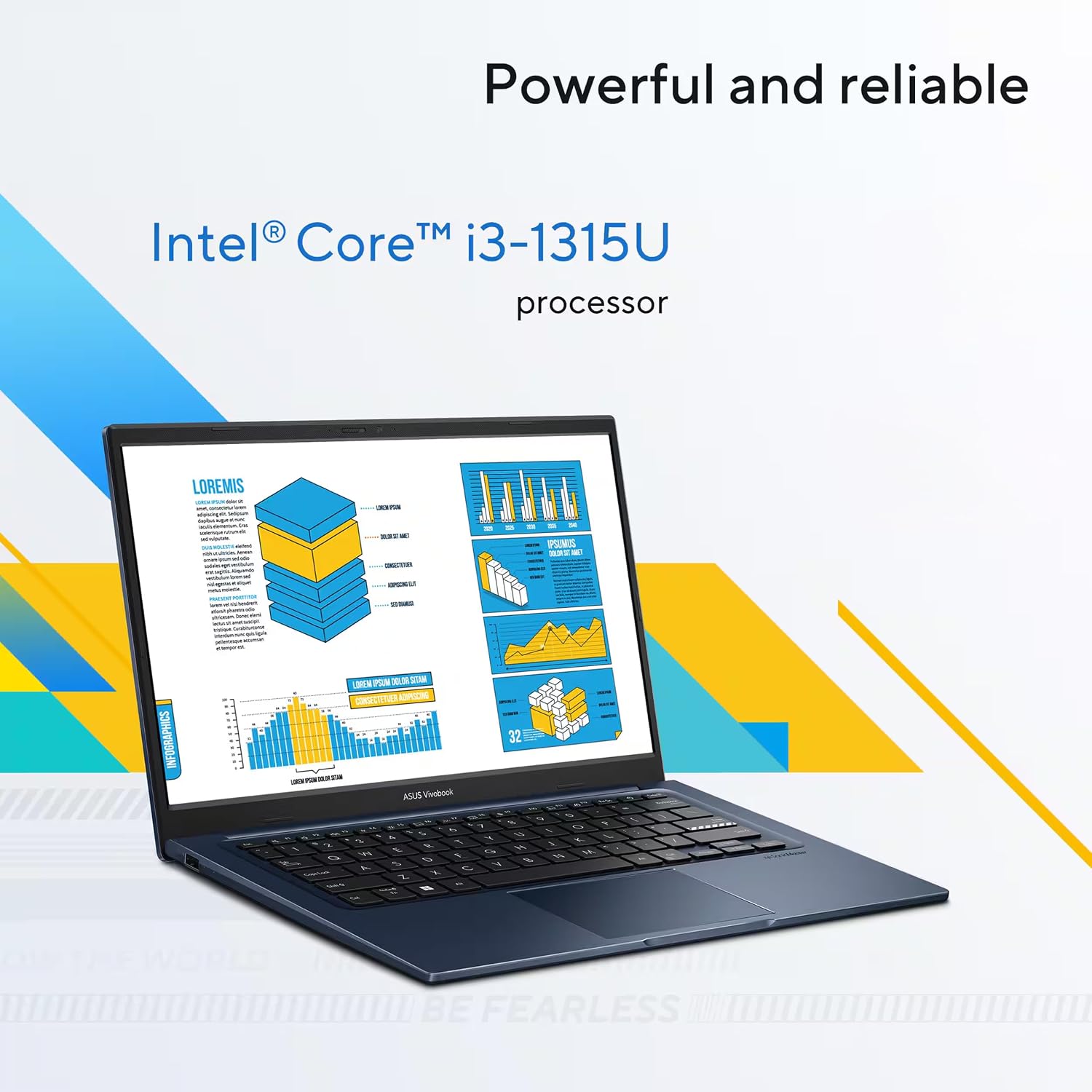 ASUS Vivobook 14' FHD Laptop, Intel Core i3-1315U, 16GB RAM, 512GB PCIe SSD, 8-in-1 HUB & USB Flash Drive, Wi-Fi, HDMI, Webcam, Long Battery Life, Touchpad, Quiet Blue • Windows 11