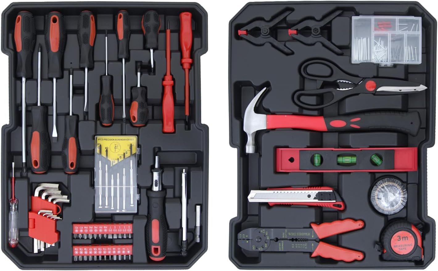 Hantinstom 678PCS Complete Home Tool Set Versatile Rolling Tool Kit for Professional Repair and Maintenance - Heavy and Duty Portable Tool Box with Wheels