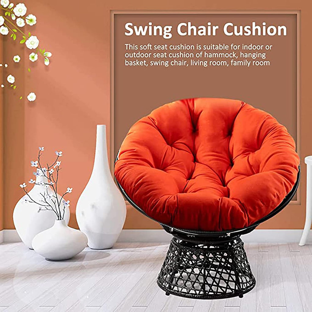 HUHJYUGE Hanging Chair Cushion Only, Outdoor Waterproof Hanging Egg Chair Cushion, Thickened Round Hanging Basket Chair Cushion, for Indoor or Outdoor Swing Rocking Chair
