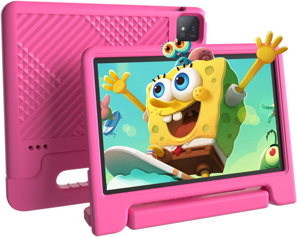 JREN 11' Kids Tablet Android 15– 128GB Storage, 6GB RAM,WiFi & Bluetooth, Parental Controls – Tablet for Kids Teens, Children Tabletas with Case Cameras Pink