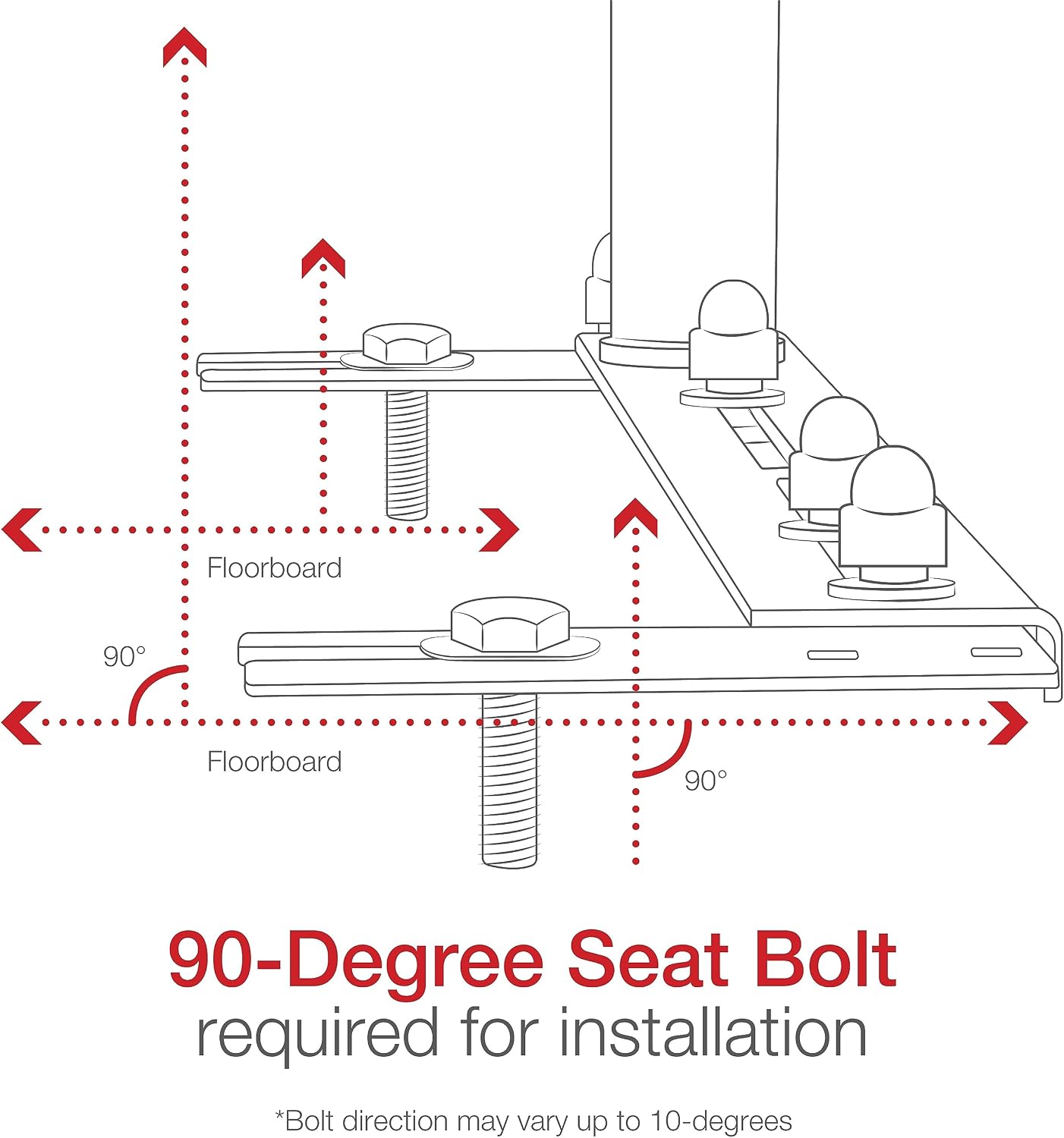 RAM MOUNTS Universal Vehicle Laptop Mount, No-Drill Seat Bolt Installation with Tough-Tray & Dual Swing Arm for Cars, Trucks & Work Vehicles RAM-VB-196-SW1