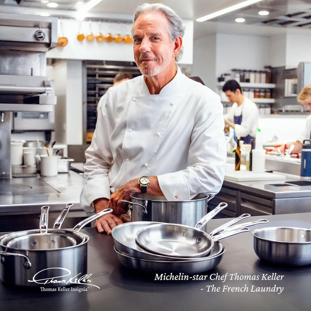 Thomas Keller Insignia by Hestan - Stainless Steel 7 Piece Cookware Set, Induction Cooktop Compatible