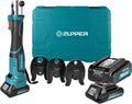 ZUPPER Mini Press Tool kit with 3 Jaws Suitable for PureFlow press fittings 1/2', 3/4', 1', Brushless Motor, 2pcs Battery, Fast Charger & Carrying Case
