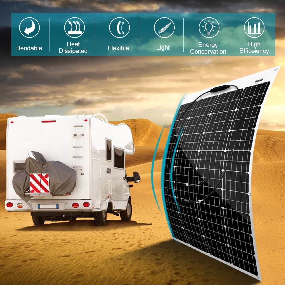 1000W Wind Solar Generator Kit with 3000W Inverter: 400W Wind Turbine and 6PCS 100W Semi-Flexible Solar Panels Charger for 12V 24V Roof Car Uneven Surfaces (1000W Wind Solar Kit with 3000w Inverter)