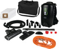 Atrix Ergo Backpack Canister Vacuum, Portable Cleaner with Attachments for Professional and Residential Use, VACBP1-PK Pro Bundle