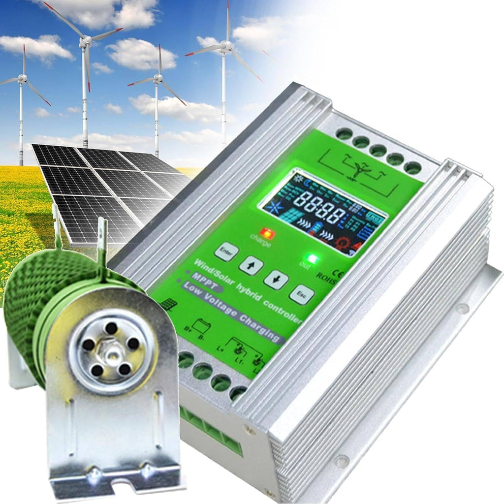 MPPT Wind Solar Hybrid Controller for Wind with Solar Panel Controller, Hybrid Mppt Boost Controller,Wind Turbine Generator Solar Panel Home Street Light Controlle,12V-4000w