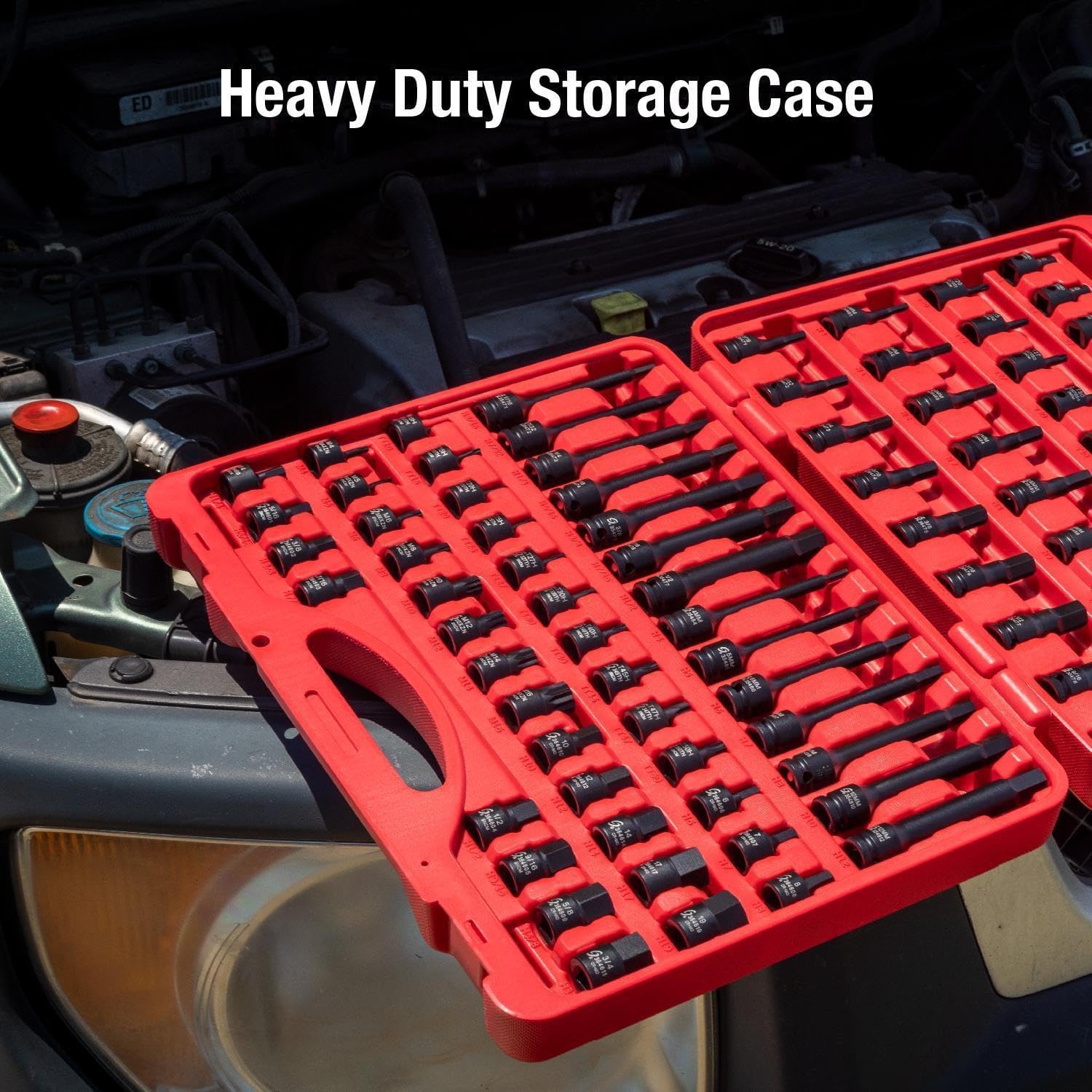 Sunex 3569 3/8' Dr. Master Hex Bit Impact Socket Set (84 Piece)